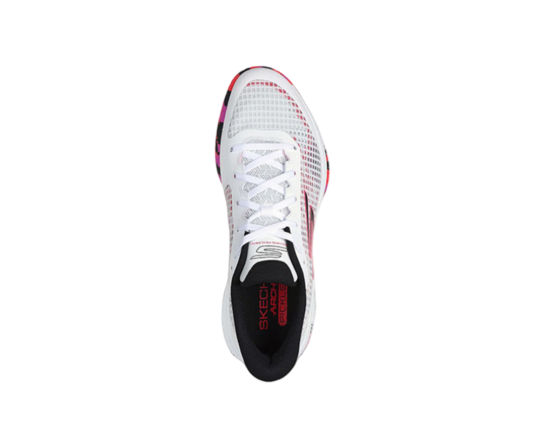 Sketchers GO Pickleball Viper Court Pro 2.0 Pickleball Shoes (White Pink)