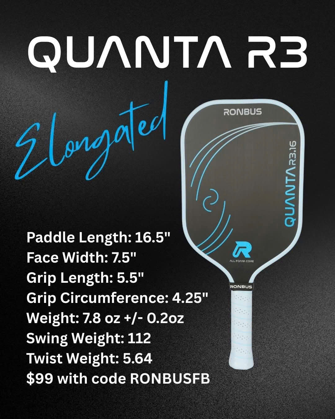 Vợt Pickleball Ronbus QUANTA R3
