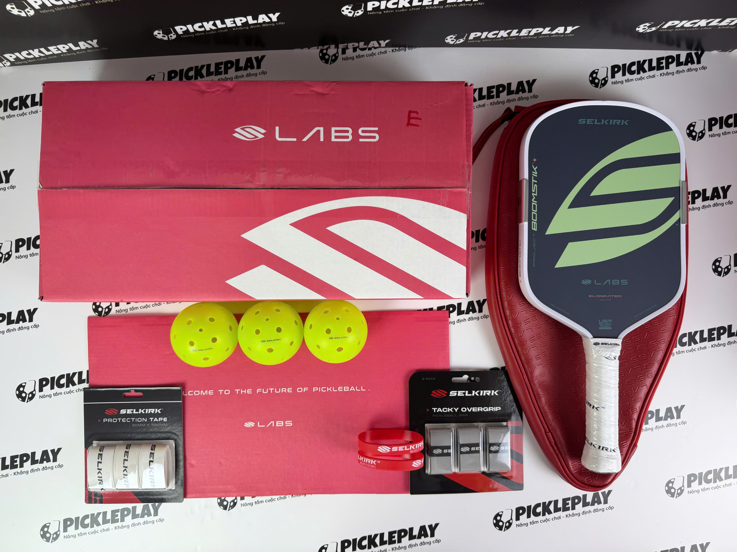 Set Pickleball Selkirk LABS Promote Box 4 Phụ Kiện Chính Hãng