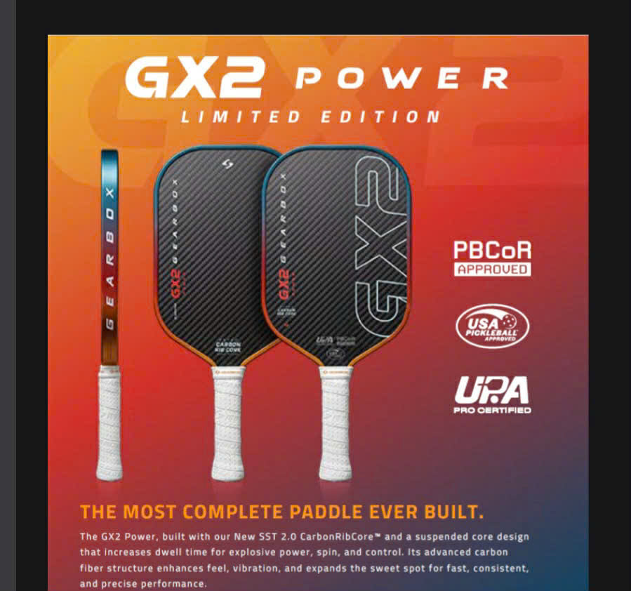 Gearbox GX2 Power Limited Edition Pickleball Paddle