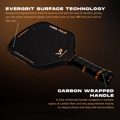 Vợt Pickleball Vatic Pro V-Sol Tour EverGrit Bloom