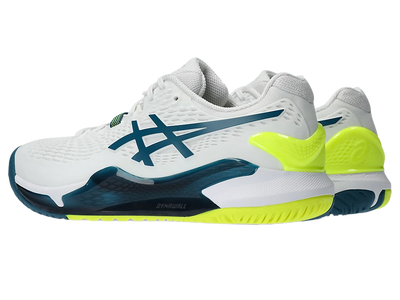 Giày Pickleball Gel - Resolution 9 White / Restful Teal (Cho Nam)