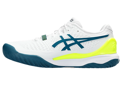 Giày Pickleball Gel - Resolution 9 White / Restful Teal (Cho Nam)