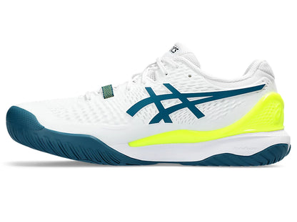 Giày Pickleball Gel - Resolution 9 White / Restful Teal (Cho Nam)