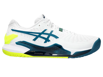 Giày Pickleball Gel - Resolution 9 White / Restful Teal (Cho Nam)