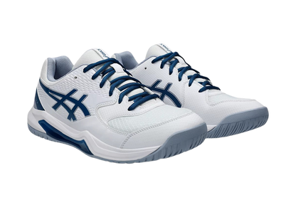 Asics Gel-Dedicate 8 White / Mako Blue Pickleball Shoes