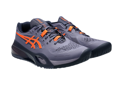 Asics Gel-Resolution X Grayish/Nova Orange Pickleball Shoes