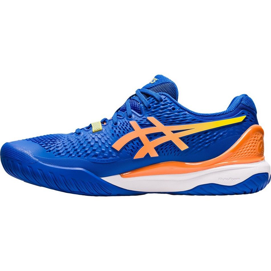 Giày Pickleball Gel - Resolution 9 Steel Blue / Orange (Cho Nam)