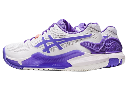 Giày Pickleball Gel-Resolution 9 White / Amethyst (Cho Nữ)