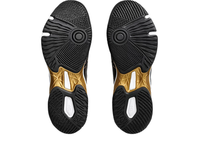 Asics Gel Pickleball Shoes - Rocket 11 Black / Pure Gold (For Men)