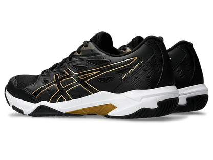 Giày Pickleball Asics Gel - Rocket 11 Black / Pure Gold (Cho Nam)