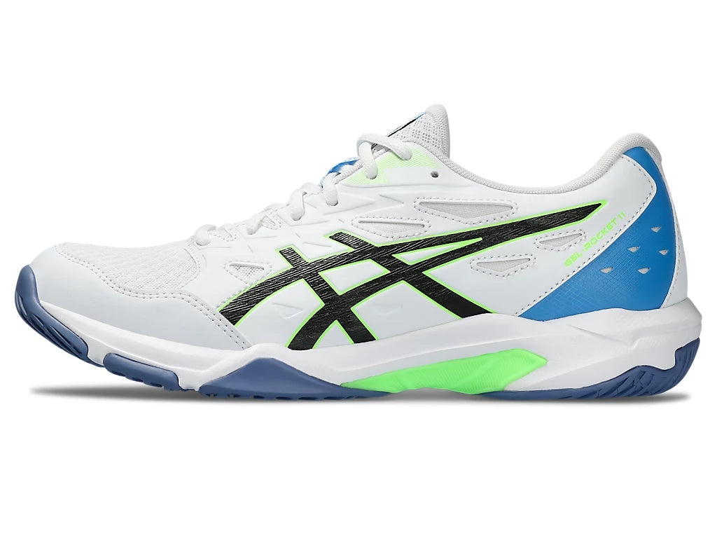 Giày Pickleball Asics Gel - Rocket 11 White / Lime Burst (Cho Nam)