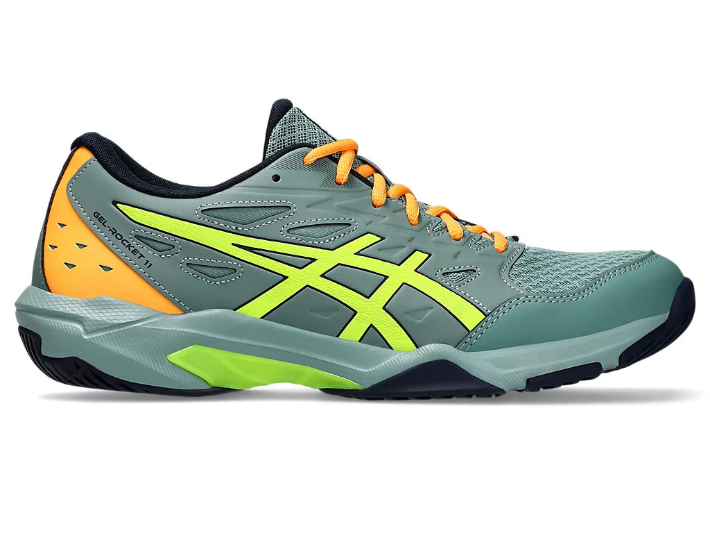 Giày Pickleball Asics Gel - Rocket 11 Celadon / Safety Yellow (Cho Nam)