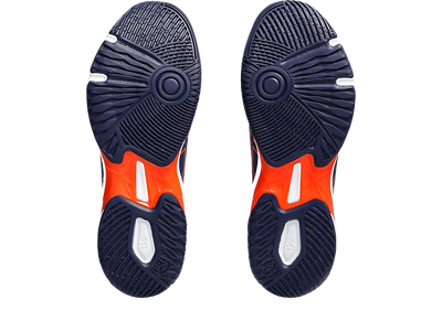 Asics Gel Pickleball Shoes - Rocket 11 Peacoat / Shocking Orange (For Men)