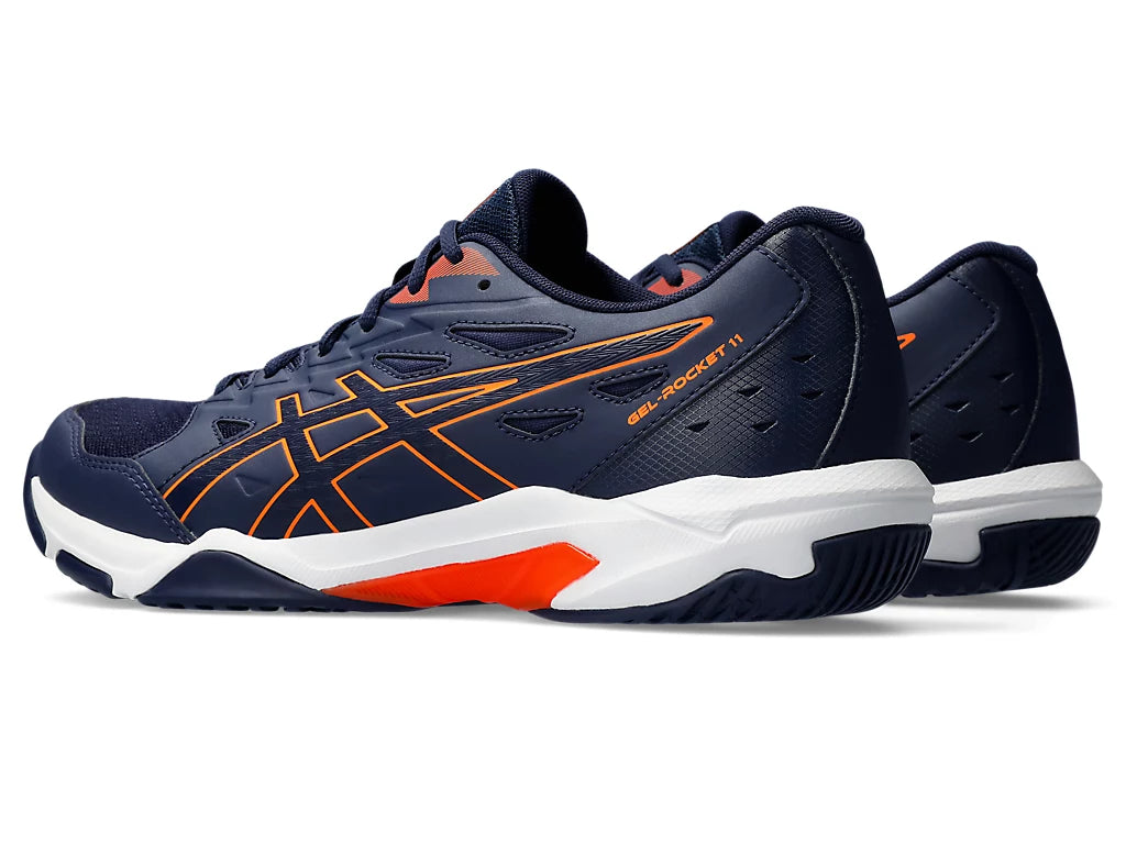 Giày Pickleball Asics Gel - Rocket 11 Peacoat / Shocking Orange (Cho Nam)