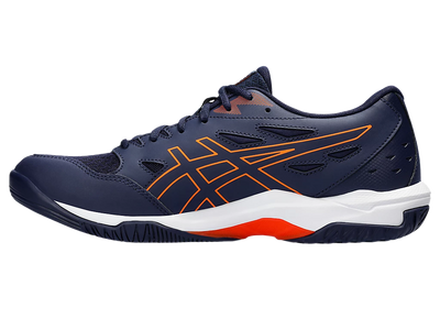 Asics Gel Pickleball Shoes - Rocket 11 Peacoat / Shocking Orange (For Men)