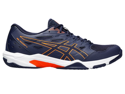 Asics Gel Pickleball Shoes - Rocket 11 Peacoat / Shocking Orange (For Men)