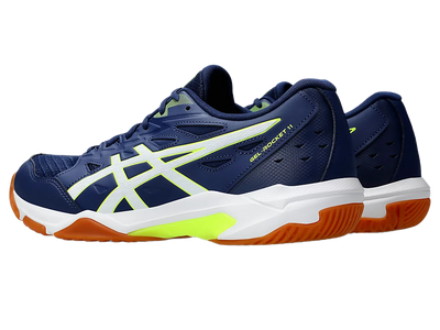 Pickleball Shoes Asics Gel-Rocket 11 Blue Expense / Safety Yellow (For Men)
