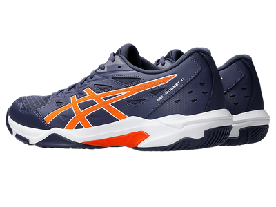 Asics Gel Pickleball Shoes - Rocket 11 Indigo Fog / Nova Orange (For Men)