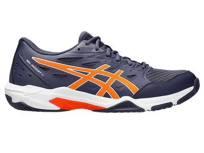 Asics Gel Pickleball Shoes - Rocket 11 Indigo Fog / Nova Orange (For Men)