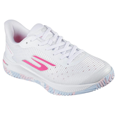 Sketcher GO Pickleball Viper Court Pro 2.0 Pickleball Shoes (Pink White)
