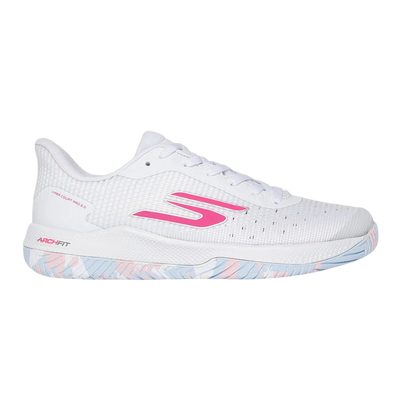 Sketcher GO Pickleball Viper Court Pro 2.0 Pickleball Shoes (Pink White)