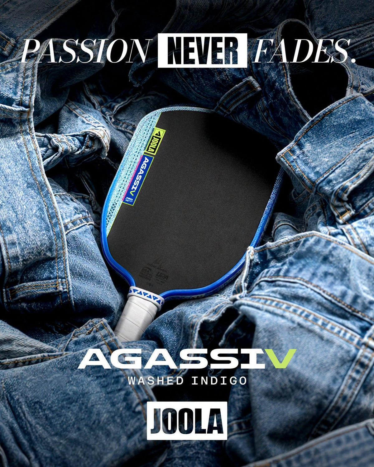 Vợt Pickleball JOOLA Andre Agassi V Washed Indigo Special Edition
