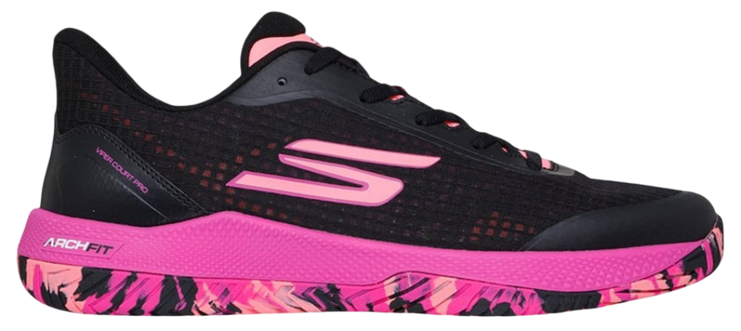 Giày Pickleball Sketcher GO Pickleball Viper Court Pro (Hồng Đen)