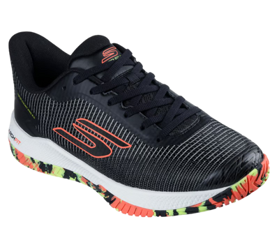 Sketcher GO Pickleball Viper Court Pro 2.0 Pickleball Shoes (Black Orange)