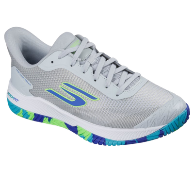 Sketcher GO Pickleball Viper Court Pro 2.0 Pickleball Shoes (Light Blue Grey)