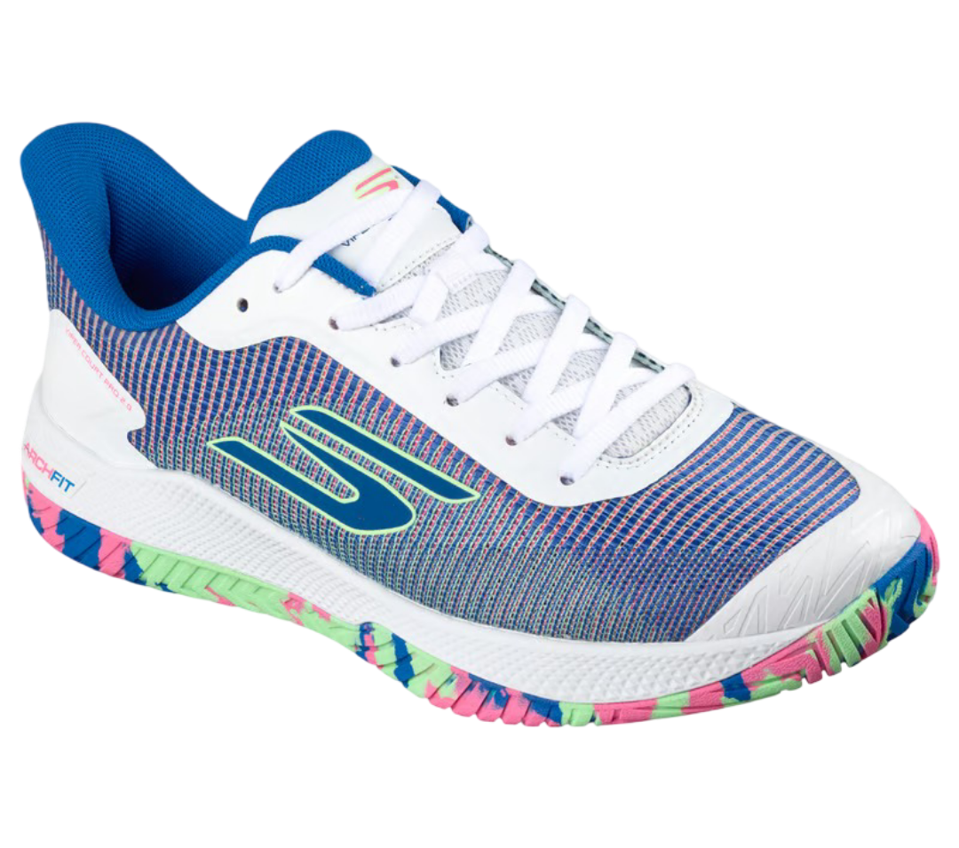 Giày Pickleball Sketcher GO Pickleball Viper Court Pro 2.0 (Hồng Xanh Nhạt)