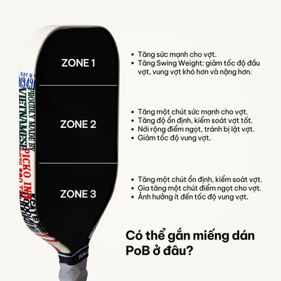 Chì dán vợt Pickleball Picko Inn Power or Balance (PoB)
