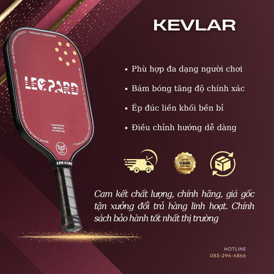 Vợt Pickleball LEOPARD 18K Kelvar