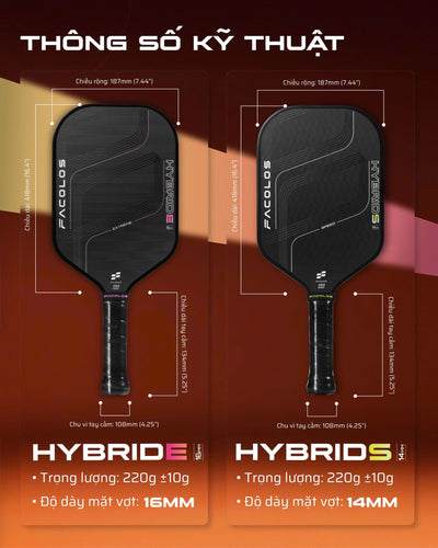 Vợt Pickleball Facolos Pro Series - Hybrid 2.0