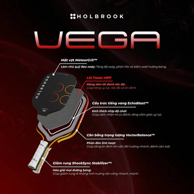 Vợt Pickleball Holbrook Vega 16