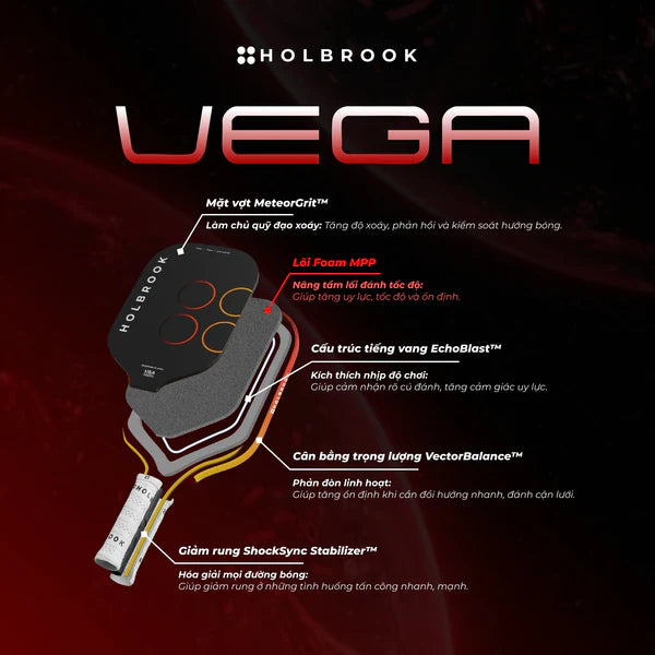 Vợt Pickleball Holbrook Vega 16