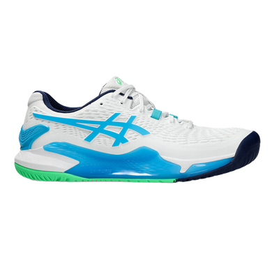 Giày Pickleball Gel - Resolution 9 White / Digital Aqua (Unisex)