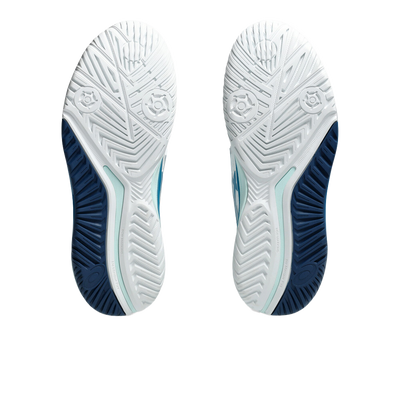Giày Pickleball Gel-Resolution 9 White / Teal Blue (Cho Nữ)