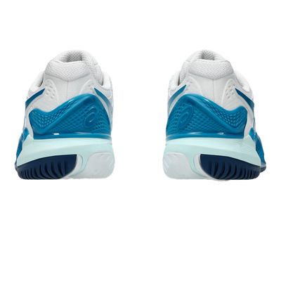 Giày Pickleball Gel-Resolution 9 White / Teal Blue (Cho Nữ)
