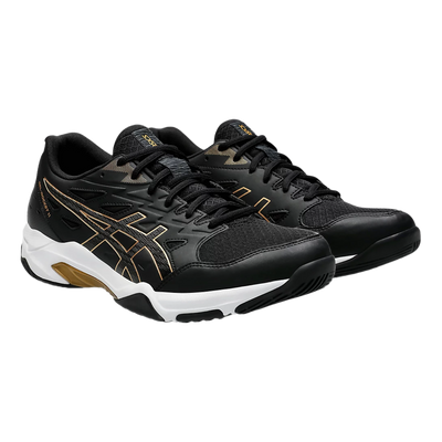Asics Gel Pickleball Shoes - Rocket 11 Black / Pure Gold (For Men)