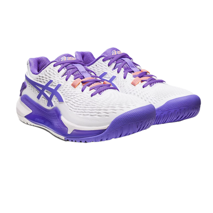 Giày Pickleball Gel-Resolution 9 White / Amethyst (Cho Nữ)