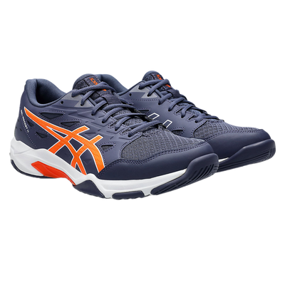 Asics Gel Pickleball Shoes - Rocket 11 Indigo Fog / Nova Orange (For Men)