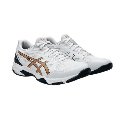 Giày Pickleball Asics Gel - Rocket 11 White / Pure Gold (Cho Nam)