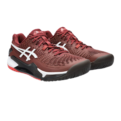 Pickleball Gel Shoes - Resolution 9 Antique Red / White (For Men)