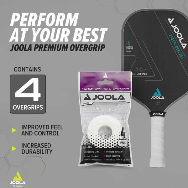 Cuốn cán vợt Joola Premium Overgrip Feel-Tec (Màu Trắng)