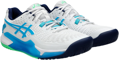 Giày Pickleball Gel - Resolution 9 White / Digital Aqua (Unisex)