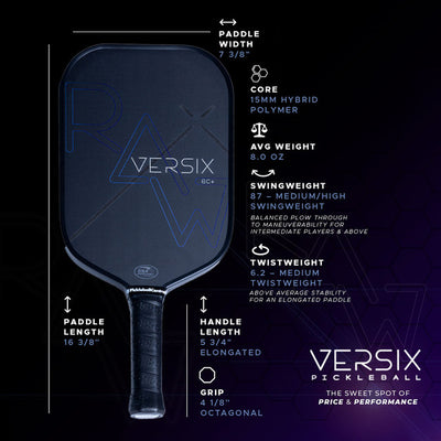 Vợt Pickleball VERSIX® RAW 6C+