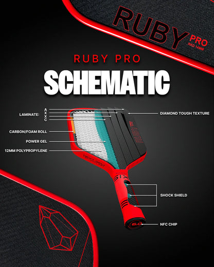 Vợt Pickleball Six Zero Ruby Pro