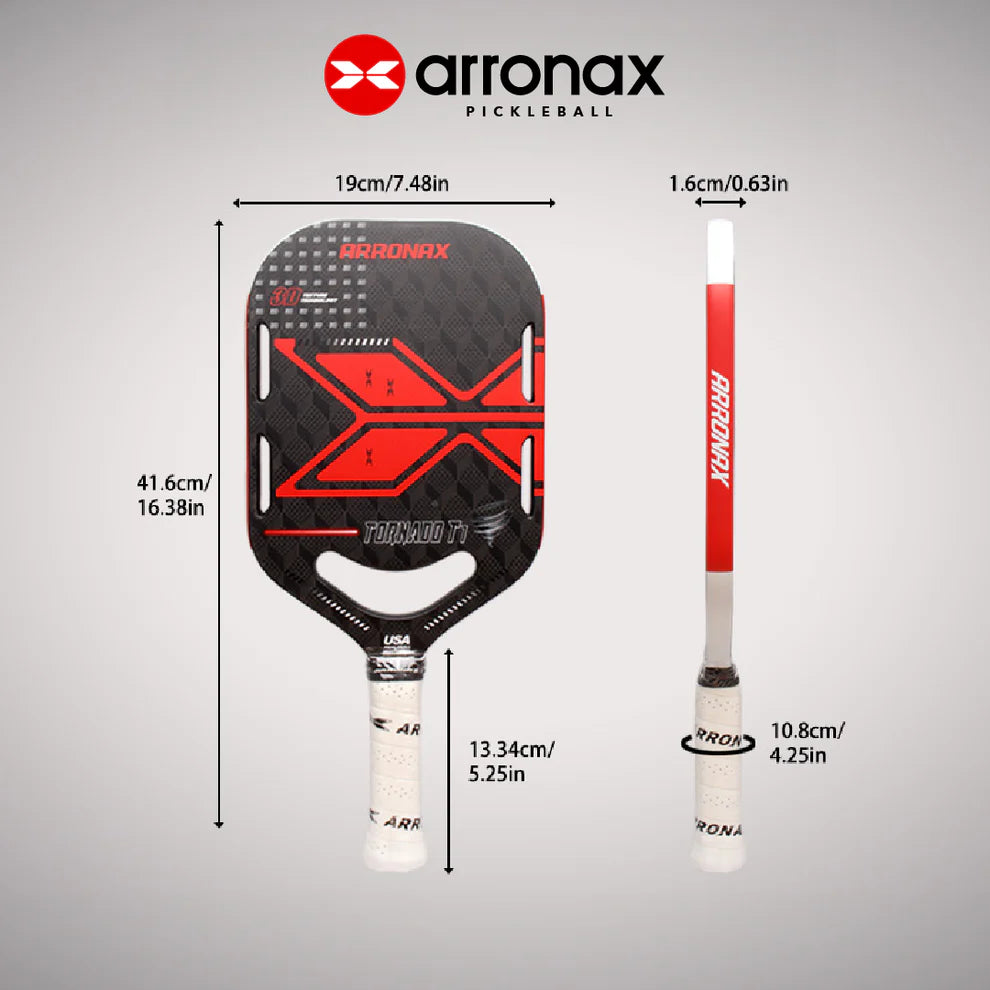 Vợt Pickleball Arronax Tornado T1 Thermoforming 18K Carbon Fiber