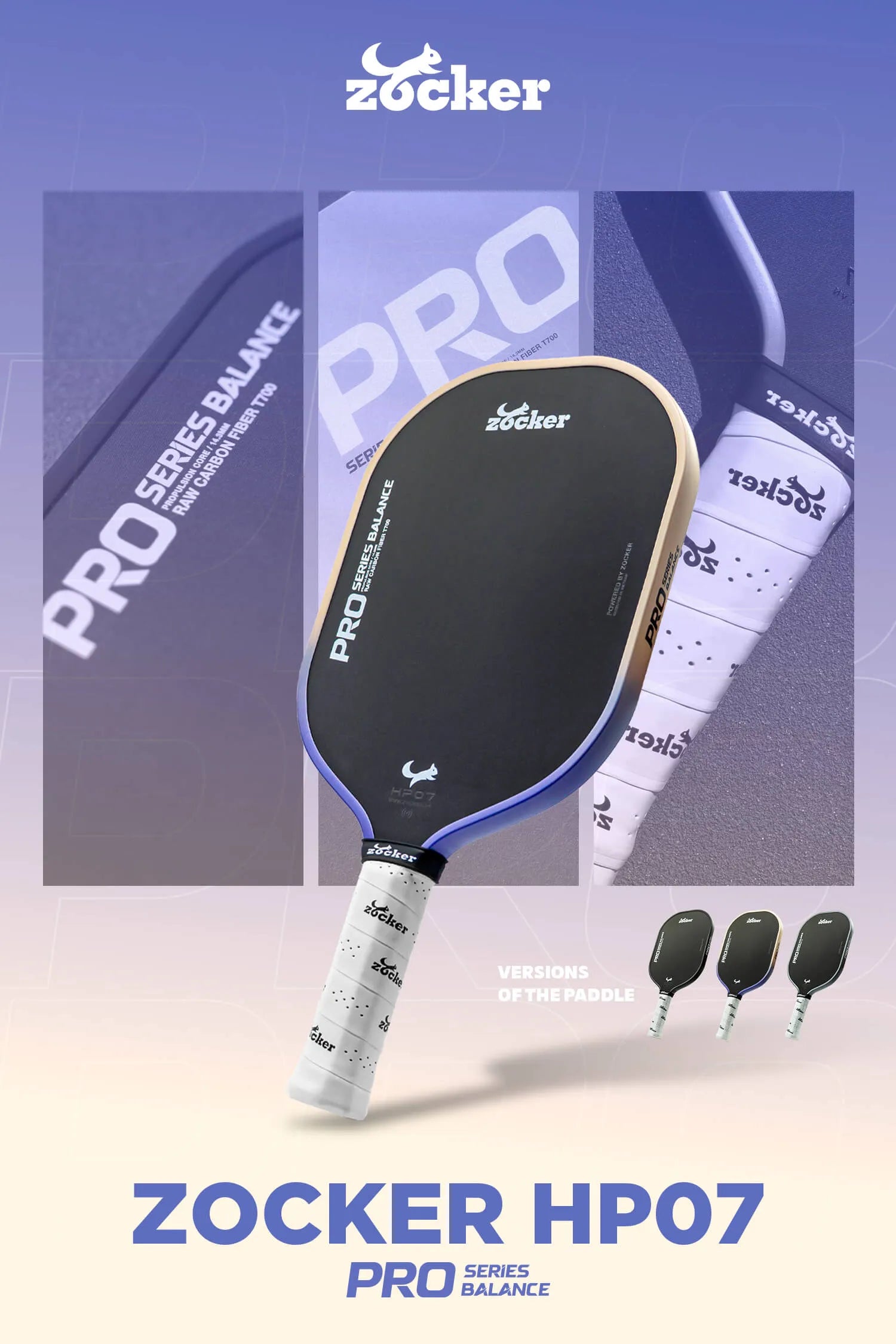Vợt Pickleball Zocker HP07 Pro Series Balance